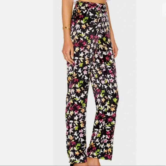 Equipment Pants - EQUIPMENT FEMME NWT Silk Florence Print Side Slit Trousers Pants